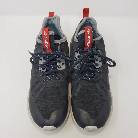 Adidas Originals Tubular Runner Weave Athletic Shoes Size 8 Mens Gray Red - Picture 2 of 8